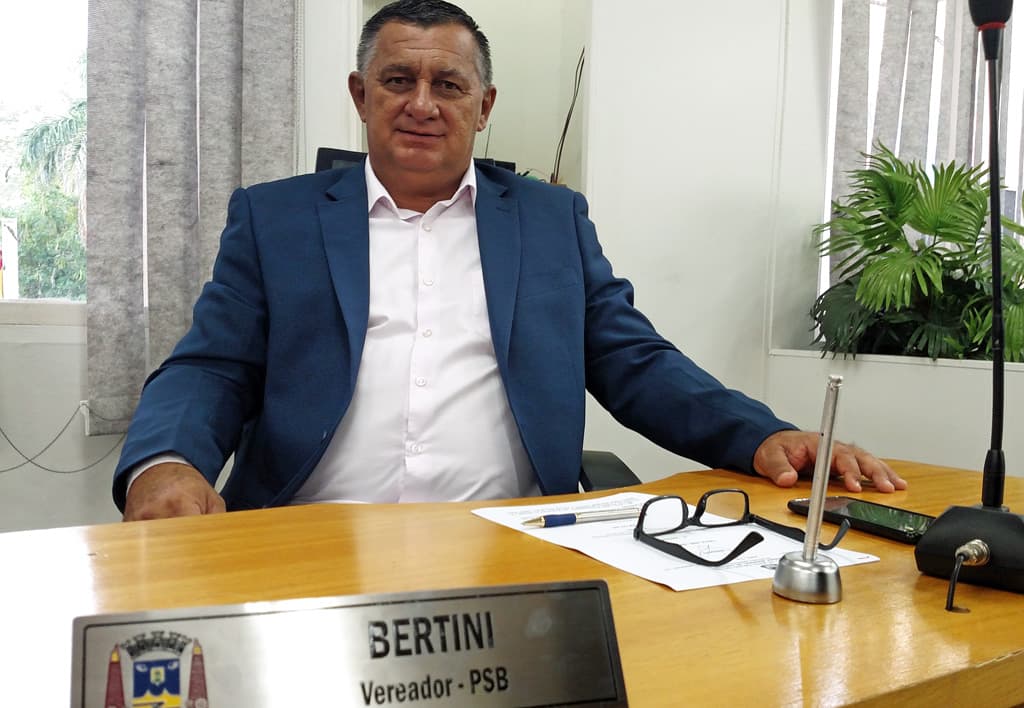 Vereador Bertini reivindica pavimentação de vias públicas da cidade