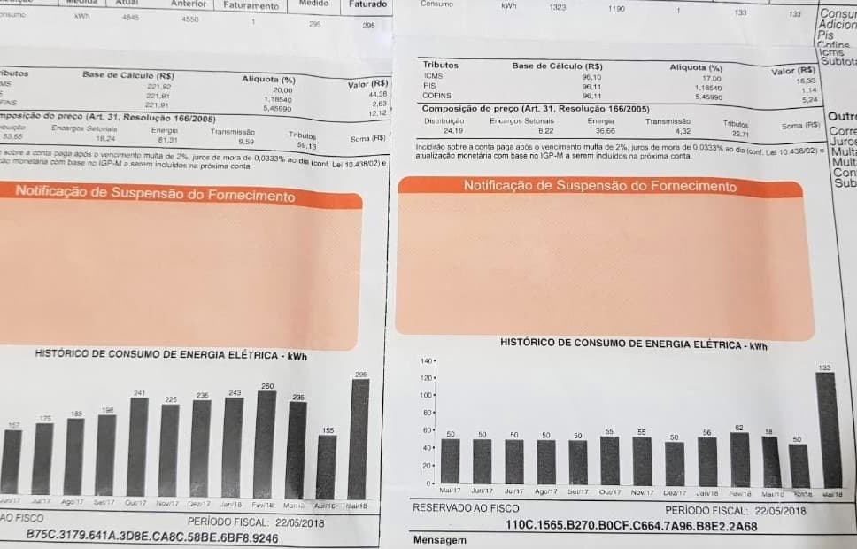 Consumidores questionam consumo exagerado na conta de energia elétrica