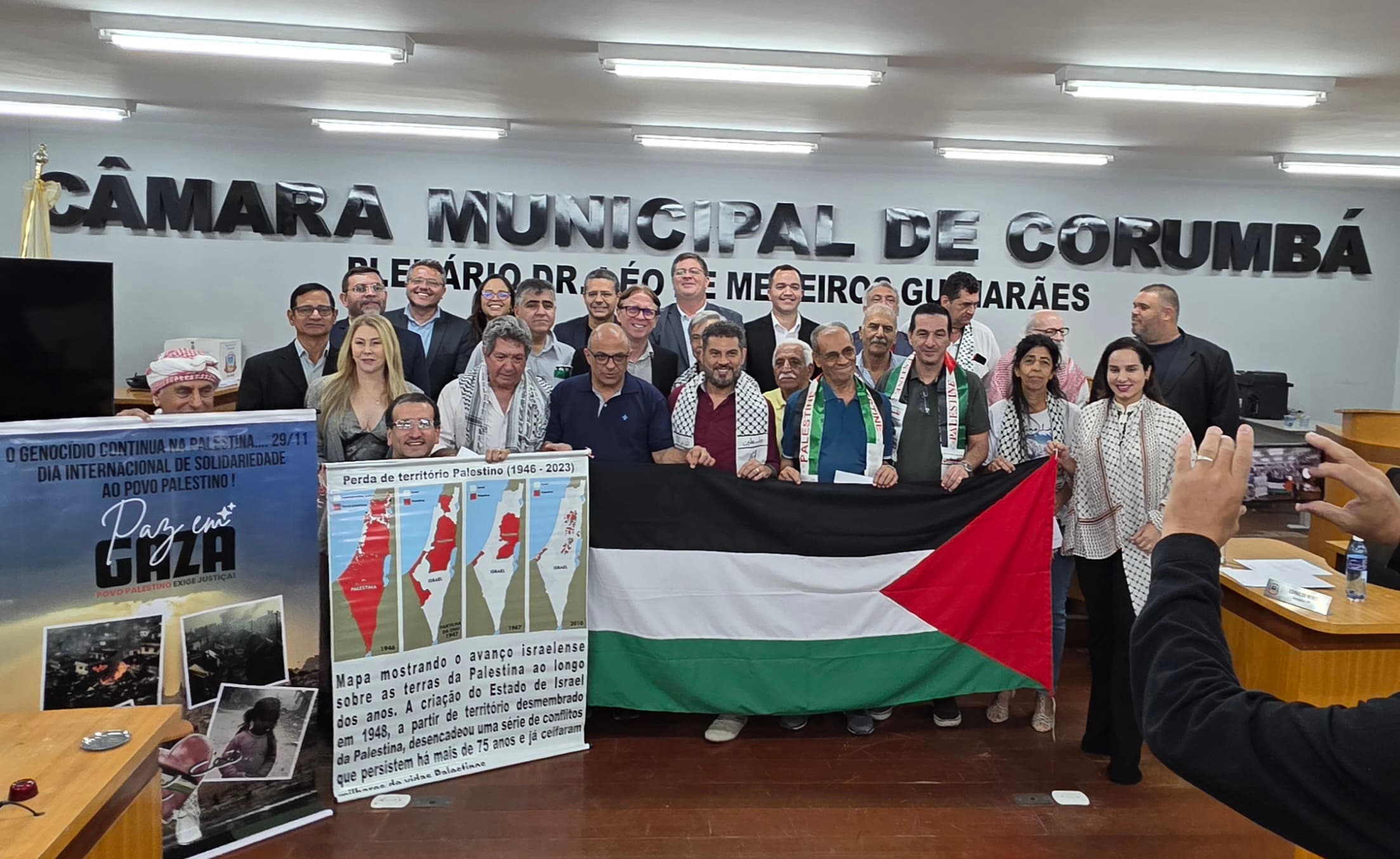 Durante homenagem, Câmara reforça laços de amizade com a comunidade palestina