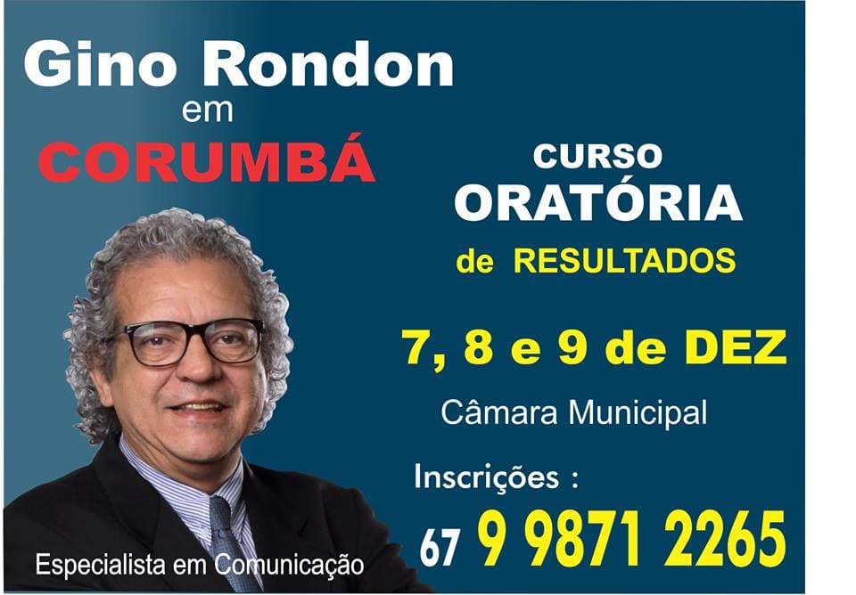 Curso de Oratória com Gino Rondon começa esta noite na Câmara